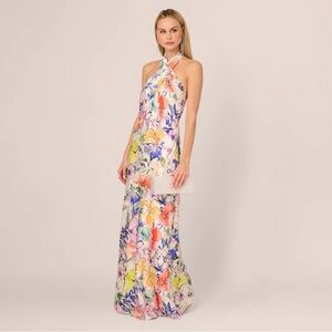 Adrianna Papell Multicolor Floral Maxi Dress